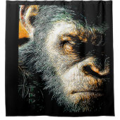 霊長類モデル：不機嫌Apes 01-02 シャワーカーテン (正面)