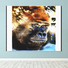 霊長類モデル：卓越したゴリラ01-01 キャンバスプリント