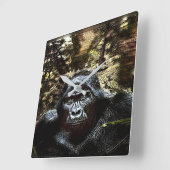 霊長類モデル：卓越したゴリラ02 スクエア壁時計 (傾斜)