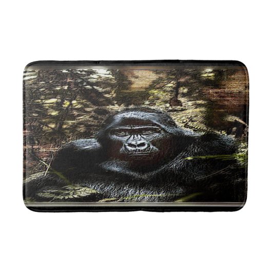 霊長類モデル：卓越したゴリラ02 バスマット (正面)