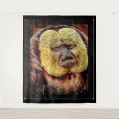 霊長類モデル：白面佐木猿 タペストリー (正面)