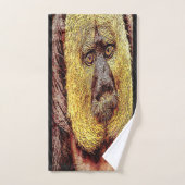 霊長類モデル：白面佐木猿 バスタオルセット (ハンドタオル)