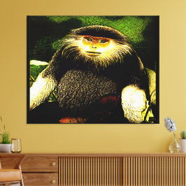 霊長類モデル：赤いシャンクダック01 キャンバスプリント