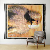 霊長類モデル： Hamadryas baboon 01 タペストリー (インサイチュ(横))