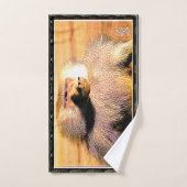 霊長類モデル： Hamadryas baboon 01 バスタオルセット (ハンドタオル)