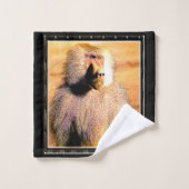 霊長類モデル： Hamadryas baboon 01 バスタオルセット (ウォッシュタオル)
