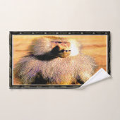 霊長類モデル： Hamadryas baboon 01 バスタオルセット (ハンドタオル)