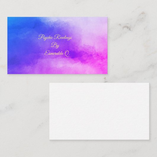 霊魂の水彩画のスピリチュアルは名刺を曇らせます 名刺 (正面/裏面)