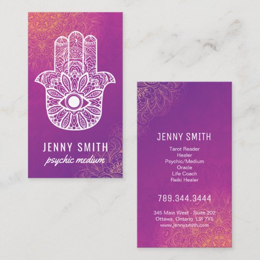 霊魂媒体の名刺 名刺 (正面/裏面)