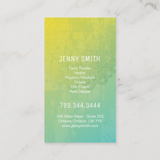 霊魂媒体の名刺 名刺 (裏面)