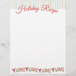 霜が降りたようなクッキーのクリスマスレシピの便箋