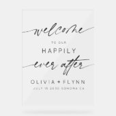 霜が降りたエレガント後、私たちは幸せに迎える アクリルサイン (正面)