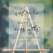 霜が降りたエレガント後、私たちは幸せに迎える アクリルサイン (ニュートラル)