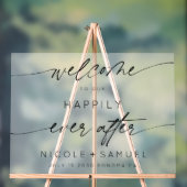 霜が降りたシンプル後、私たちは幸せに歓迎する アクリルサイン (ニュートラル)