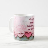 霜が降りた絵を描バレンタインハート コーヒーマグカップ (正面左)