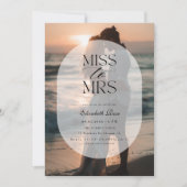 霜が降恋しく思りたミセスブライダルシャワービーチ写真 招待状 (正面)