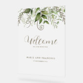 霜が降結婚りた熱帯の緑 アクリルサイン (傾斜)