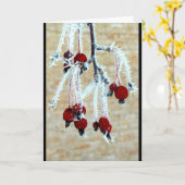 霜で覆われた考え果実の君 カード (黄色い花)