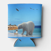 霜と毛皮：シロクマがキツネ・テリアに出会う 缶クーラー (正面)