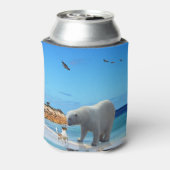 霜と毛皮：シロクマがキツネ・テリアに出会う 缶クーラー (缶裏面)