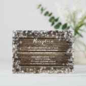 霜のついた木製の小屋の冬の結婚式の披露宴 エンクロージャーカード (スタンド正面)