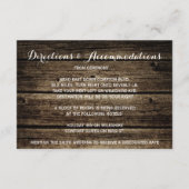 霜のついた木製の小屋の冬の結婚式の披露宴 エンクロージャーカード (裏面)