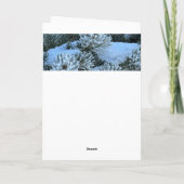 霜のついた枝の折りたたみ式ホリデーカード シーズンカード (裏面)
