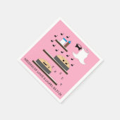 霜のない結婚ケーキ: スタンダードカクテルナプキン (角)