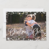 霜のフレーム ホリデー フォト カード (正面)