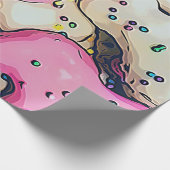 霜の付いた動物のクッキーのパターン ラッピングペーパー (角)