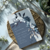 霜の冬の花のウェディング招待状