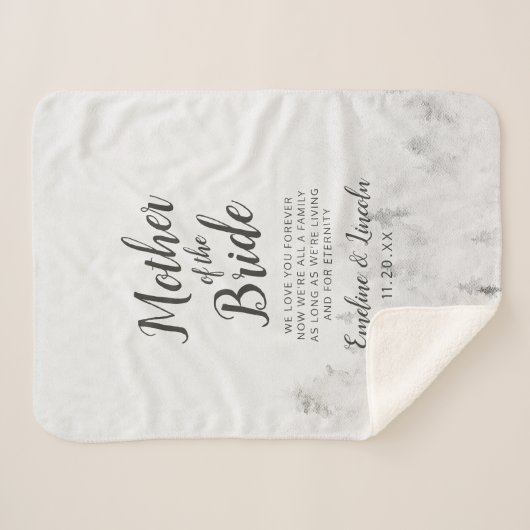 霜の松が花嫁の母に引用文 シェルパブランケット (正面(横))