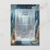 霜の松が輝く冬のウェディング エンクロージャーカード (正面)