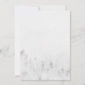 霜の松素朴白い赤ちゃんガールシャワー 招待状 (裏面)