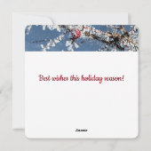 霜の枝 - フラットなホリデーカード シーズンカード (裏面)