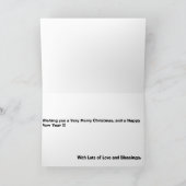 霜の氷のクリスマスの挨拶状 シーズンカード (内部)