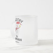 霜の降りたおもしろい雪だるまパーソナライズされた コーヒーマグカップ (正面左)