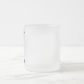 霜の降りたおもしろい雪だるまパーソナライズされた コーヒーマグカップ (中央)