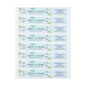 霜の降りたで及びすてきな雪だるま|のおもしろいのカラフルの休日 ラップアラウンドラベル (シート)