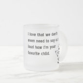 霜の降りたなお気に入りのな子供のカスタム! フロストグラスマグカップ (正面右)