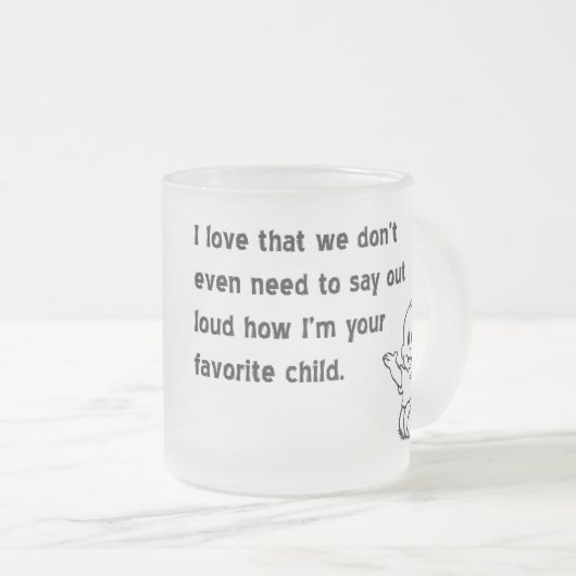 霜の降りたなお気に入りのな子供のカスタム! フロストグラスマグカップ (正面右)