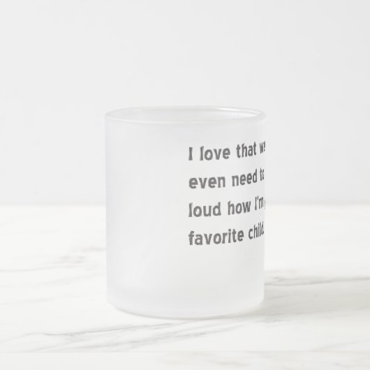 霜の降りたなお気に入りのな子供のカスタム! フロストグラスマグカップ (中央)