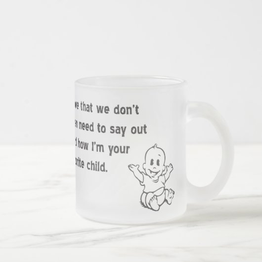 霜の降りたなお気に入りのな子供のカスタム! フロストグラスマグカップ (右)