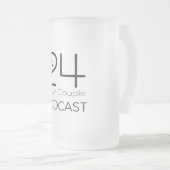 霜の降りたなビールのジョッキ-白 フロストグラスビールジョッキ (正面右)