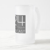 霜の降りたなビールのジョッキ-黒 フロストグラスビールジョッキ (正面右)