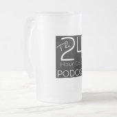 霜の降りたなビールのジョッキ-黒 フロストグラスビールジョッキ (正面左)