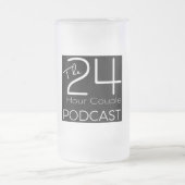 霜の降りたなビールのジョッキ-黒 フロストグラスビールジョッキ (中央)