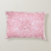 霜の降りたなピンクのクリスマスの輝き アクセントクッション (裏面)