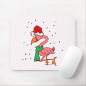 霜の降りたなフラミンゴ マウスパッド (マウス)