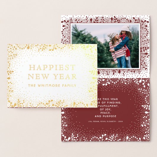 霜の降りたな枝休日の写真 箔カード (ディスプレー)